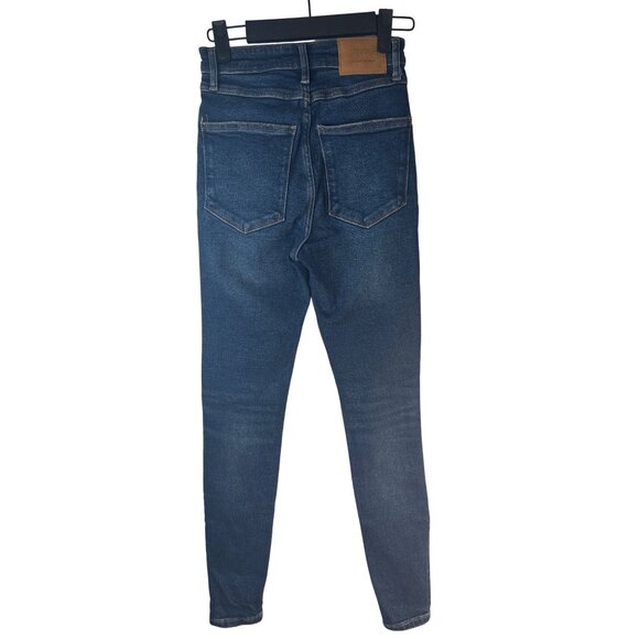 2/$30 ZARA Womens Skinny Jeans USA 2 Cotton/Elastane Blend Blue Denim - Picture 3 of 16